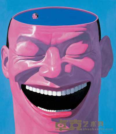岳敏君 2001年作 游泳池 140×120cm